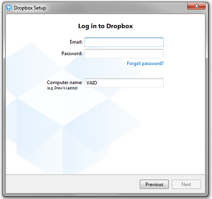 Регистрация в DropBox Регистрация в DropBox