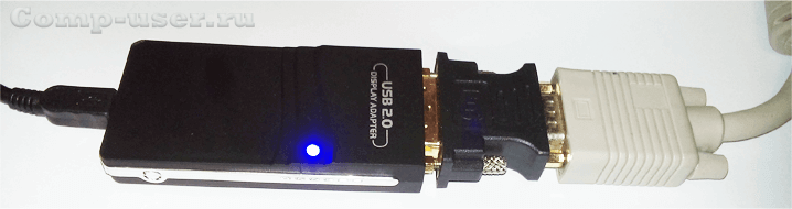 USB-адаптер UGA-165 в работе