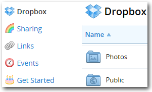 Веб-сайт Dropbox.com Веб-сайт Dropbox.com